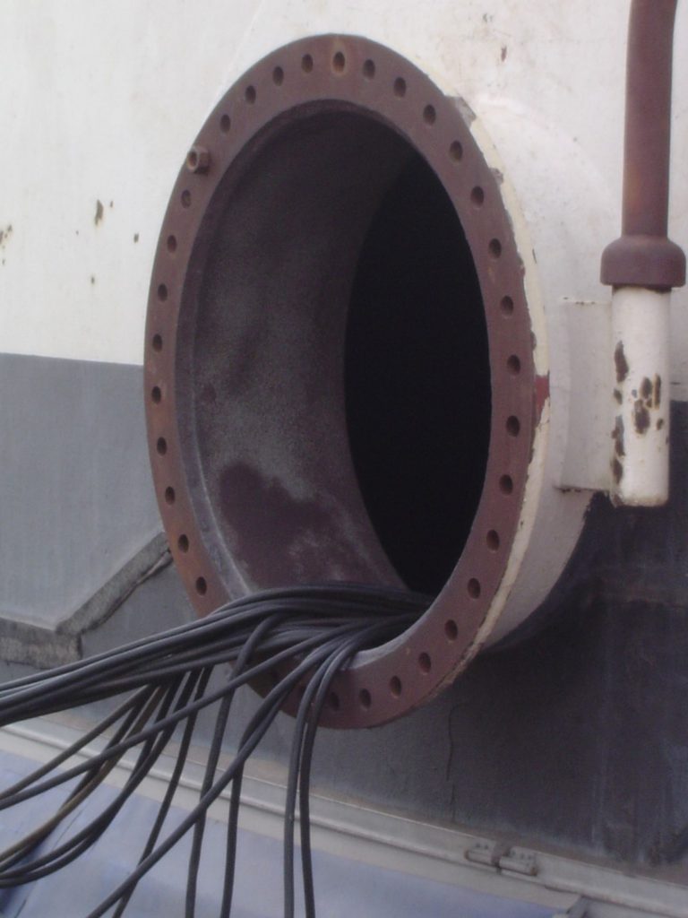 Manhole - Atexindustries Manhole with too many cables